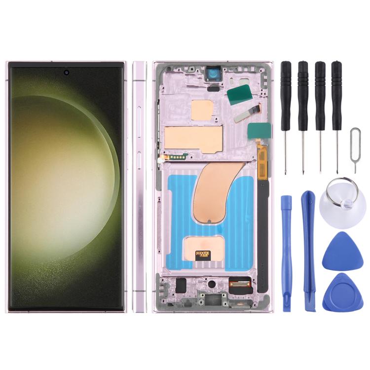 For Samsung Galaxy S23 Ultra SM-S918B 6.72 inch TFT LCD Screen Digitizer Full Assembly with Frame, Not Supporting Fingerprint Identification (Purple) - free shipping - PMC TechLife - Order now!