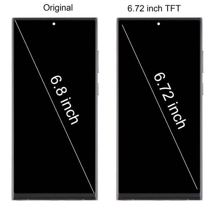 For Samsung Galaxy S22 Ultra SM-S908B 6.72 inch TFT LCD Screen Digitizer Full Assembly with Frame, Not Supporting Fingerprint Identification (Purple) - free shipping - PMC TechLife - Order now!