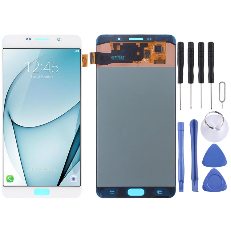 Original Super AMOLED LCD Screen for Galaxy A9 Pro (2016) / A910F Digitizer Full Assembly (White) - free shipping - PMc TechLife - Order now!