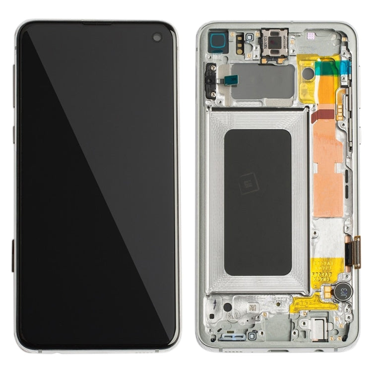Original Super AMOLED LCD Screen Digitizer Full Assembly with Frame for Samsung Galaxy S10e (Silver) - free shipping - PMc TechLife - Order now!