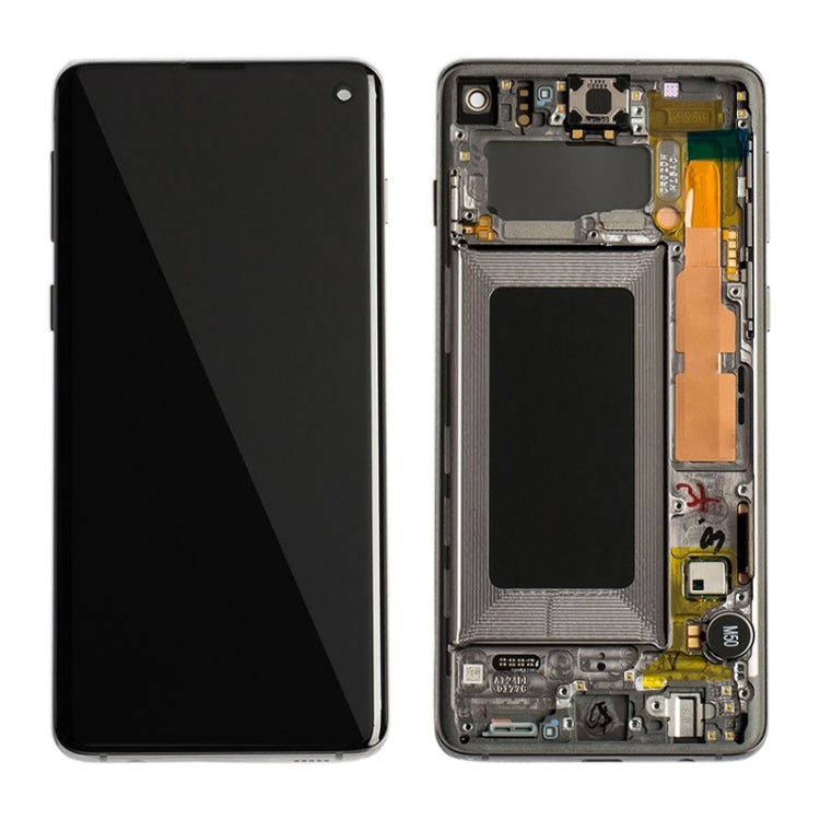 Original Super AMOLED LCD Screen with Frame for Galaxy S10 4G Digitizer Full Assembly (Black) - free shipping - PMc TechLife - Order now!
