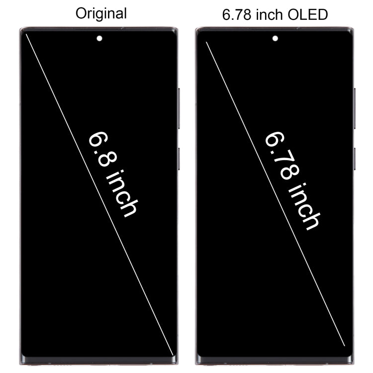 For Samsung Galaxy S22 Ultra 5G SM-S908U US Edition 6.78 inch OLED LCD Screen Digitizer Full Assembly with Frame (Black) - free shipping - PMc TechLife - Order now!