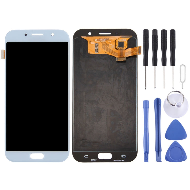 Original Super AMOLED LCD Screen for Galaxy A7 (2017), A720F, A720F/DS with Digitizer Full Assembly (Blue) - free shipping - PMc TechLife - Order now!
