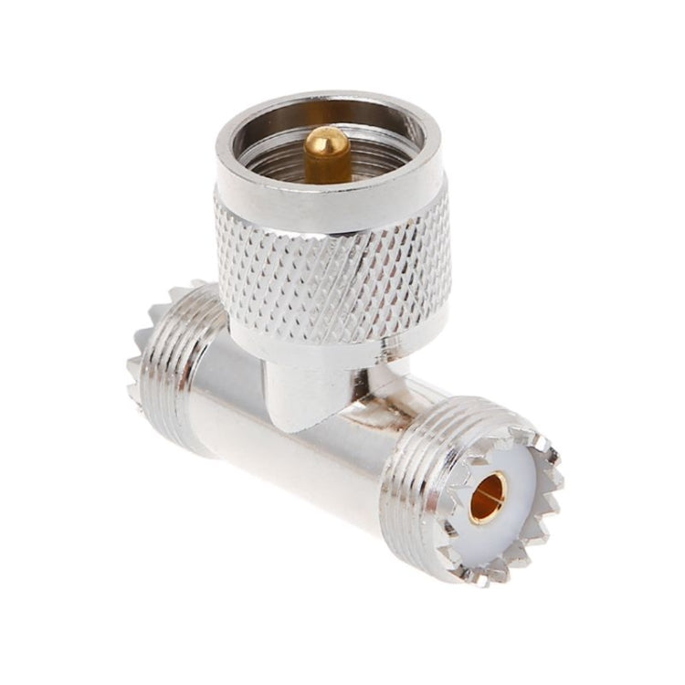 T-shape UHF Male PL259 To 2 UHF Female Adapter - Connector by PMC TechLife | Online Shopping South Africa | PMC TechLife