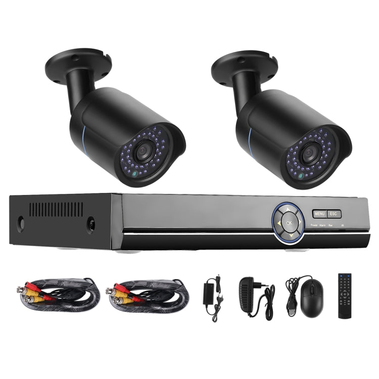 A2B5 720P 1.0 Mega Pixel 2 x Bullet AHD Cameras AHD DVR Kit, Support Night Vision / Motion Detection, IR Distance: 20m(Black) - Video Recorder Kit by PMc TechLife | Online Shopping South Africa | PMc TechLife | Buy Now Pay Later Mobicred