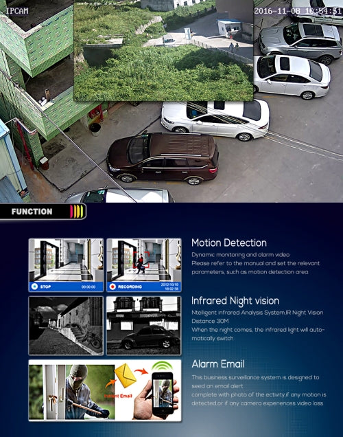 A2B5 720P 1.0 Mega Pixel 2 x Bullet AHD Cameras AHD DVR Kit, Support Night Vision / Motion Detection, IR Distance: 20m(Black) - Video Recorder Kit by PMc TechLife | Online Shopping South Africa | PMc TechLife | Buy Now Pay Later Mobicred