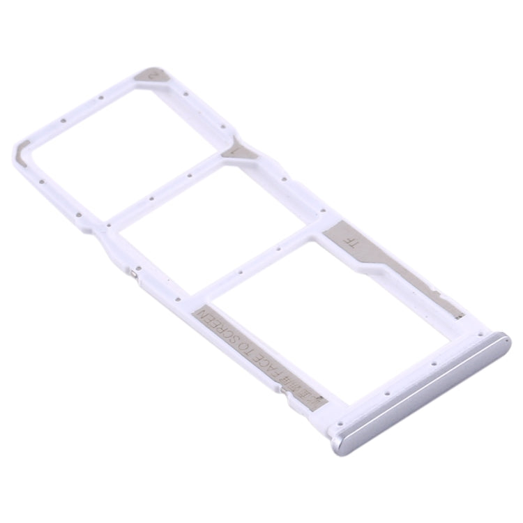 SIM Card Tray + SIM Card Tray + Micro SD Card Tray for Xiaomi Redmi Note 9S / Redmi Note 9 Pro Max / Redmi Note 9 Pro India / Note 10 Lite(Silver) - Card Tray by PMc TechLife | Online Shopping South Africa | PMc TechLife | Buy Now Pay Later Mobicred