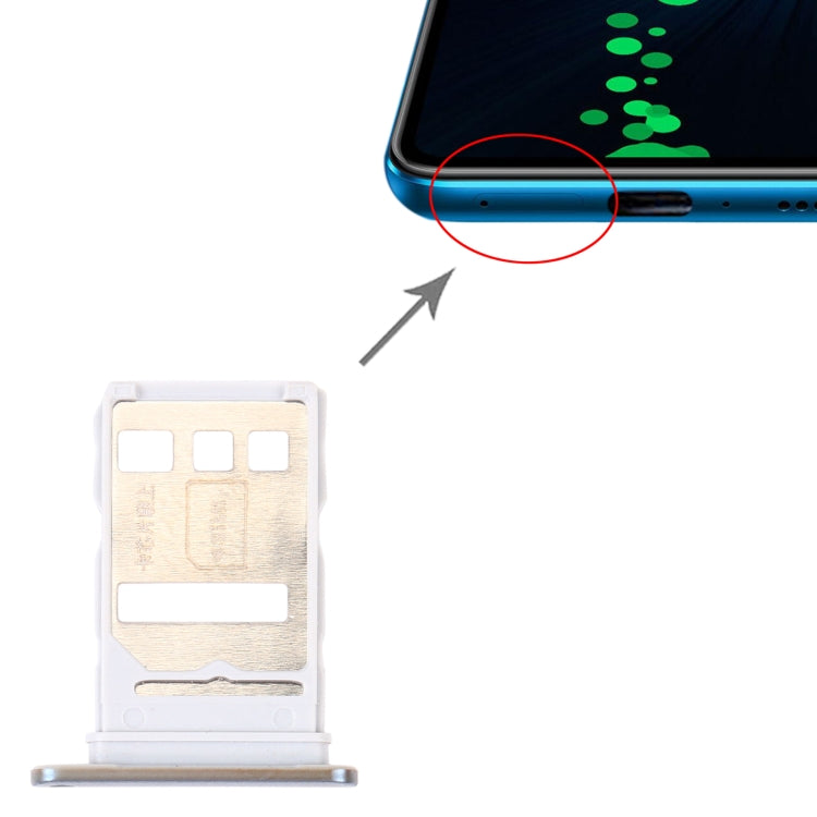 SIM Card Tray + SIM Card Tray / NM Card Tray for Honor X10 5G (Silver) - Card Socket by PMc TechLife | Online Shopping South Africa | PMc TechLife | Buy Now Pay Later Mobicred