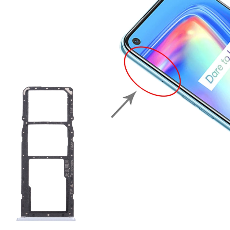 For OPPO Realme 7 (Asia) RMX2151, RMX2163  SIM Card Tray + SIM Card Tray + Micro SD Card Tray (White) - Card Tray by PMc TechLife | Online Shopping South Africa | PMc TechLife | Buy Now Pay Later Mobicred