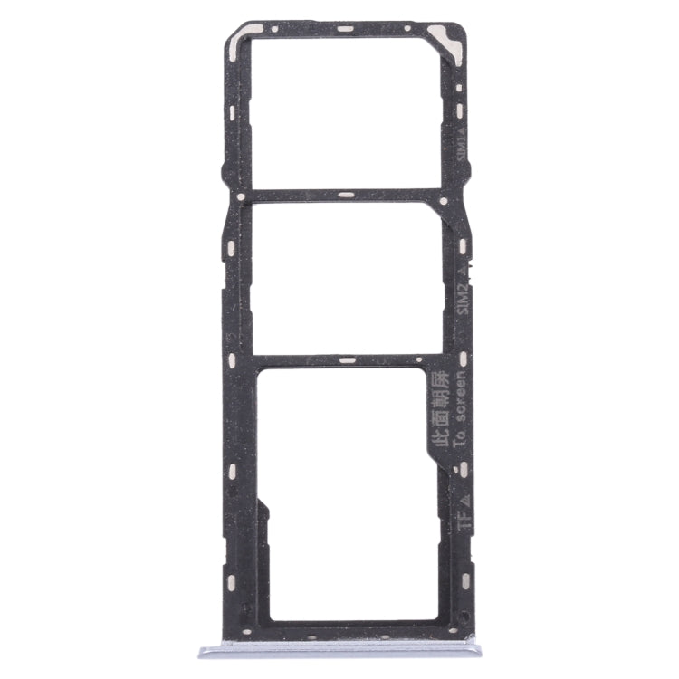 For OPPO Realme C15 RMX2180  SIM Card Tray + SIM Card Tray + Micro SD Card Tray (Silver) - Card Socket by PMc TechLife | Online Shopping South Africa | PMc TechLife | Buy Now Pay Later Mobicred
