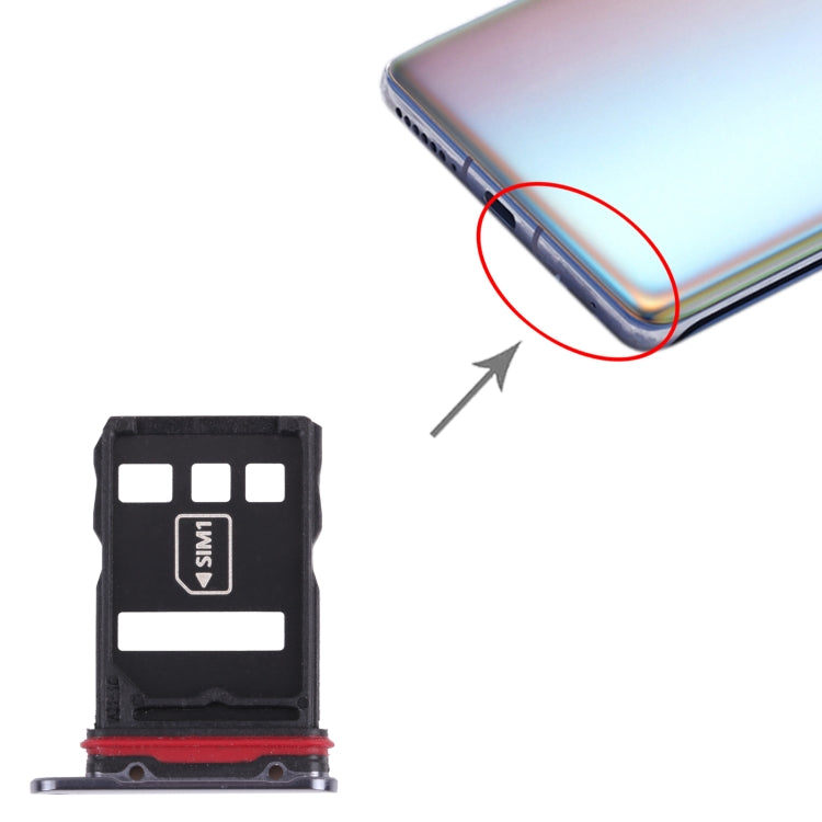 SIM Card Tray + NM Card Tray for Huawei Mate 40 Pro+(Black) - Card Socket by PMc TechLife | Online Shopping South Africa | PMc TechLife | Buy Now Pay Later Mobicred