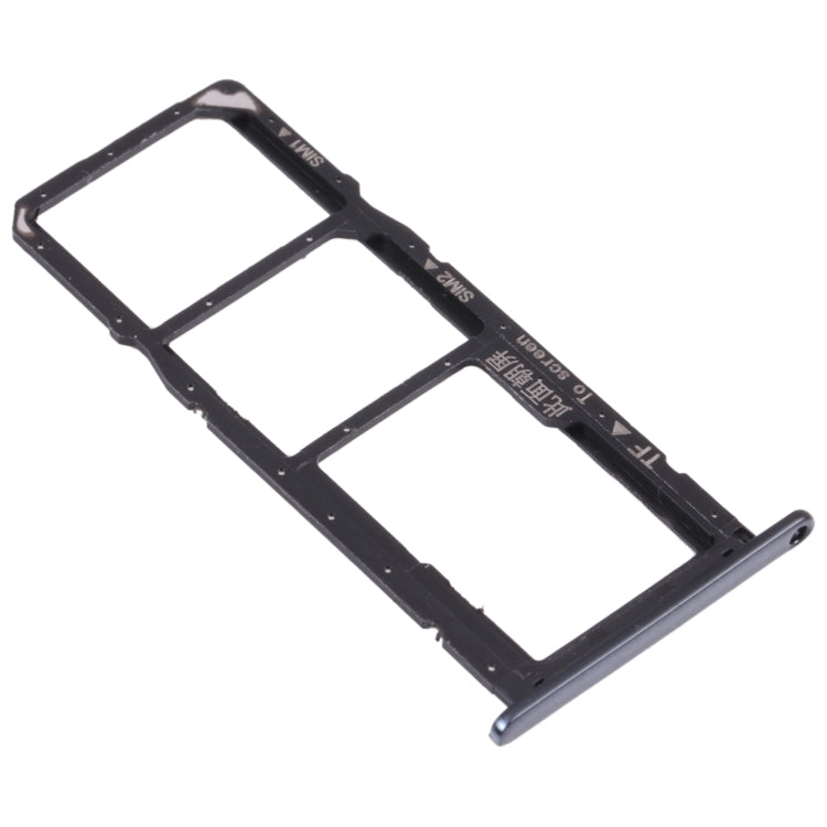 SIM Card Tray + SIM Card Tray + Micro SD Card Tray for Honor 7A Pro (Black) - Card Socket by PMc TechLife | Online Shopping South Africa | PMc TechLife | Buy Now Pay Later Mobicred