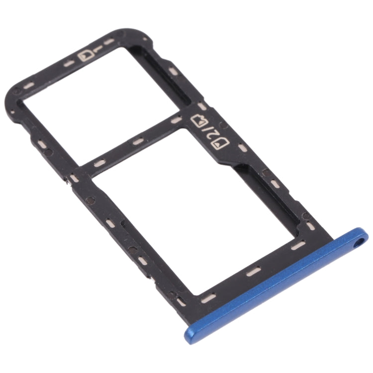 SIM Card Tray + Micro SD Card Tray for ZTE Blade A51 (Blue) - For ZTE by PMc TechLife | Online Shopping South Africa | PMc TechLife | Buy Now Pay Later Mobicred