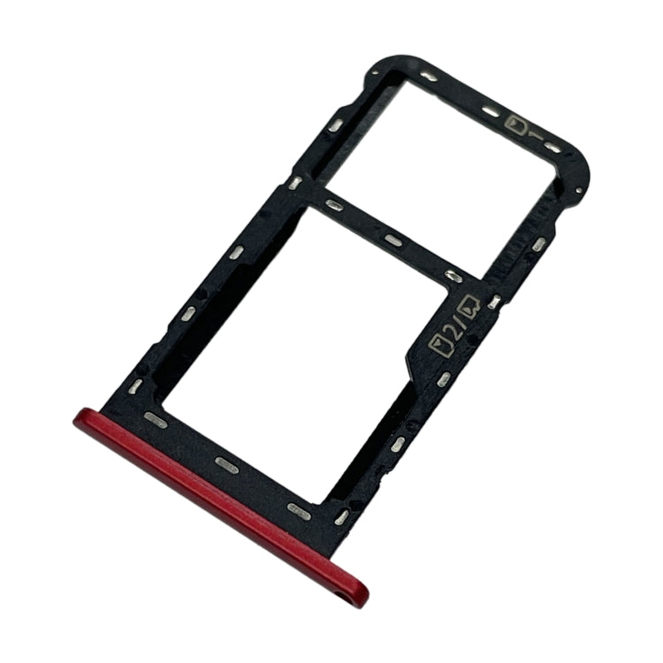 SIM Card Tray + Micro SD Card Tray for ZTE Blade A51 (Red) - For ZTE by PMC TechLife | Online Shopping South Africa | PMC TechLife