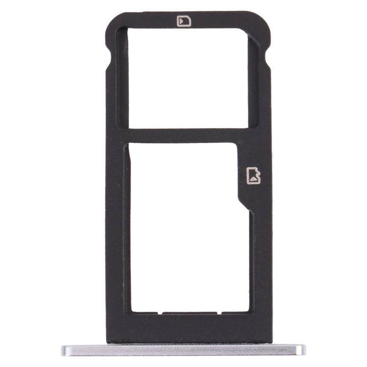 SIM Card Tray + Micro SD Card Tray for ZTE Blade Z Max Z982 (Silver) - For ZTE by PMc TechLife | Online Shopping South Africa | PMc TechLife | Buy Now Pay Later Mobicred
