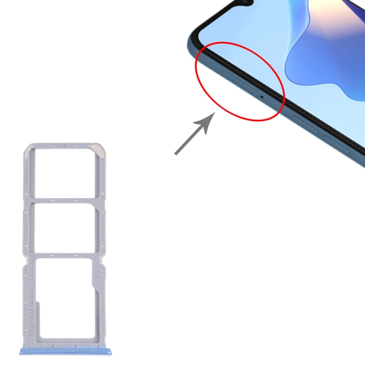 For OPPO A54S CPH2273  SIM Card Tray + SIM Card Tray + Micro SD Card Tray (Blue) - Card Tray by PMc TechLife | Online Shopping South Africa | PMc TechLife | Buy Now Pay Later Mobicred
