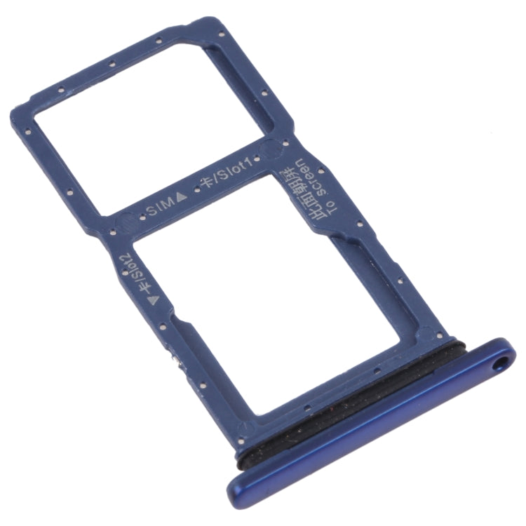 SIM Card Tray + SIM Card Tray / Micro SD Card Tray for Honor 9X (Blue) - Card Socket by PMc TechLife | Online Shopping South Africa | PMc TechLife | Buy Now Pay Later Mobicred