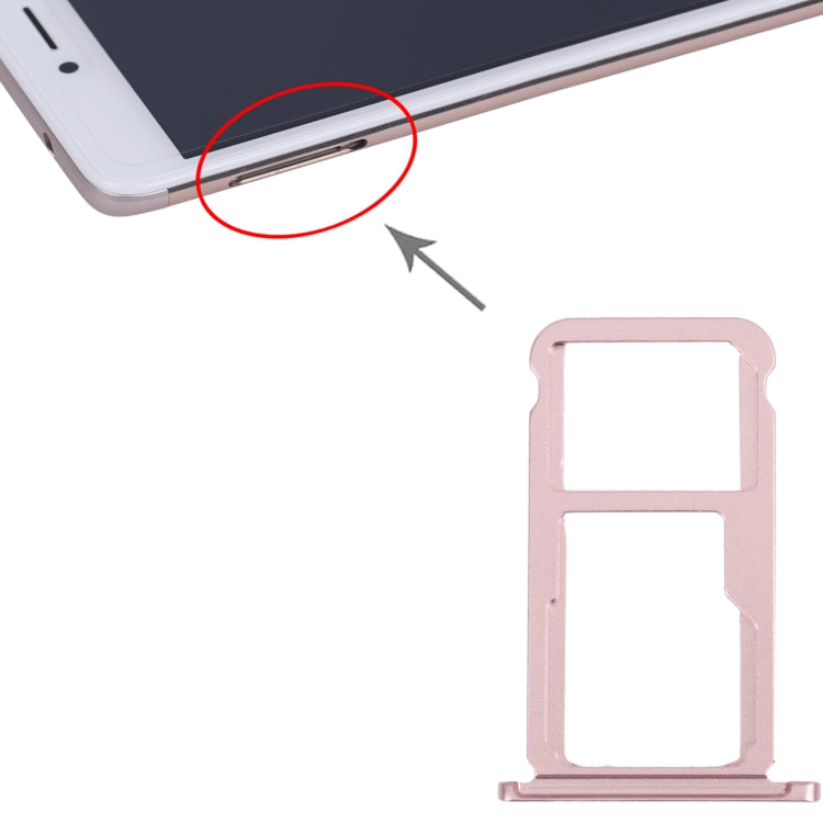 SIM Card Tray + SIM Card Tray / Micro SD Card Tray for Honor Mate 9 Lite (Pink) - Card Socket by PMc TechLife | Online Shopping South Africa | PMc TechLife | Buy Now Pay Later Mobicred