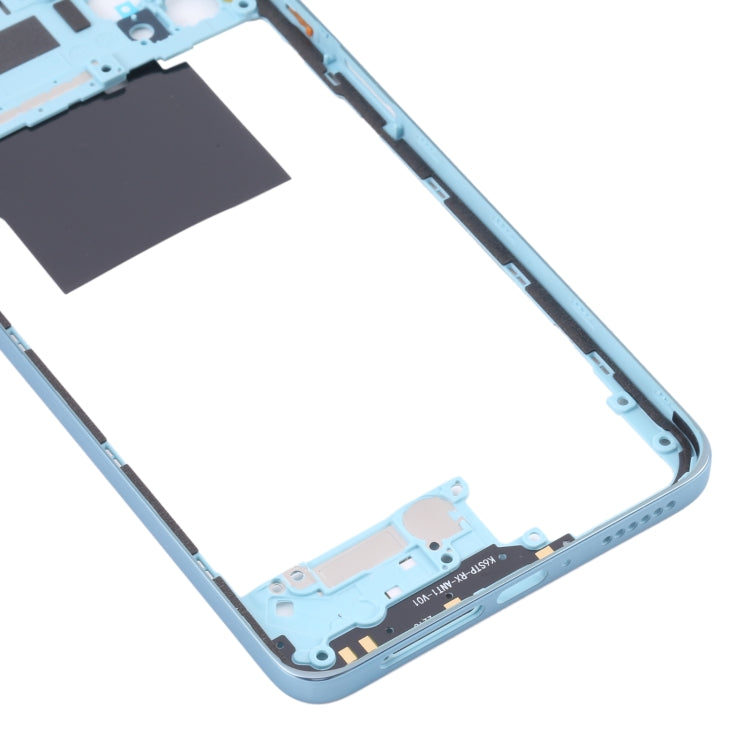 Middle Frame Bezel Plate for Xiaomi Poco X4 Pro 5G/Redmi Note 11E Pro(Blue) - Frame Bezel Plate by PMC TechLife | Online Shopping South Africa | PMC TechLife | Buy Now Pay Later Mobicred