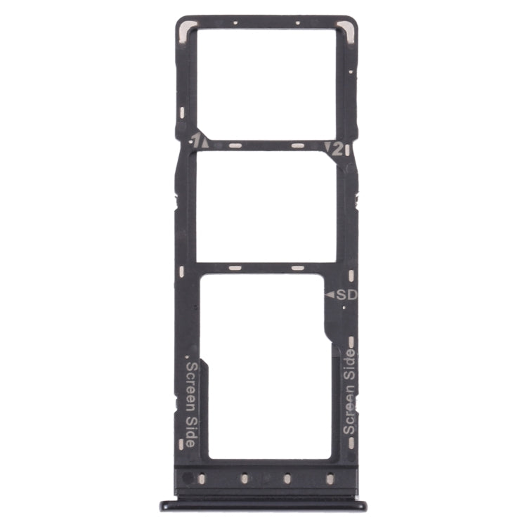 For Infinix Hot 10 Lite X657B SIM Card Tray + SIM Card Tray + Micro SD Card Tray (Black) - free shipping - PMc TechLife - Order now!