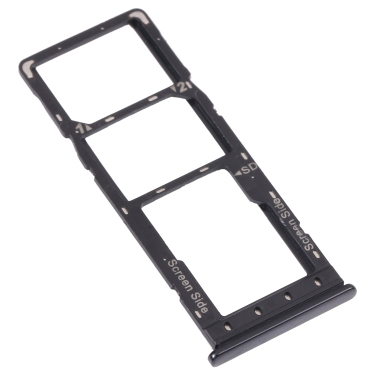 For Infinix Hot 10 Lite X657B SIM Card Tray + SIM Card Tray + Micro SD Card Tray (Black) - free shipping - PMc TechLife - Order now!