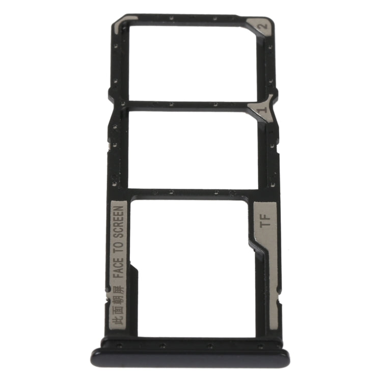 SIM Card Tray + SIM Card Tray + Micro SD Card Tray For Xiaomi Redmi 10A (Black) - Card Tray by PMc TechLife | Online Shopping South Africa | PMc TechLife | Buy Now Pay Later Mobicred