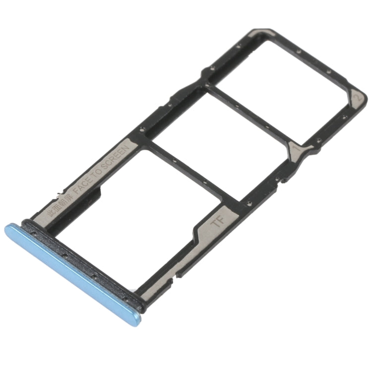 SIM Card Tray + SIM Card Tray + Micro SD Card Tray For Xiaomi Redmi 10A (Blue) - Card Tray by PMc TechLife | Online Shopping South Africa | PMc TechLife | Buy Now Pay Later Mobicred