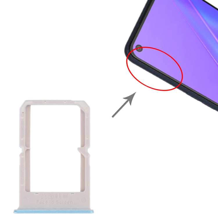 For OPPO A72 4G / A92 4G SIM Card Tray + SIM Card Tray (Blue) - Card Socket by PMc TechLife | Online Shopping South Africa | PMc TechLife | Buy Now Pay Later Mobicred