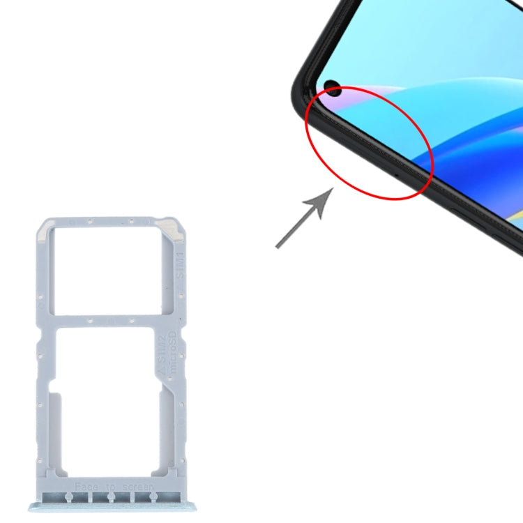 For OPPO A96 4G SIM Card Tray + SIM / Micro SD Card Tray (Blue) - Card Tray by PMc TechLife | Online Shopping South Africa | PMc TechLife | Buy Now Pay Later Mobicred