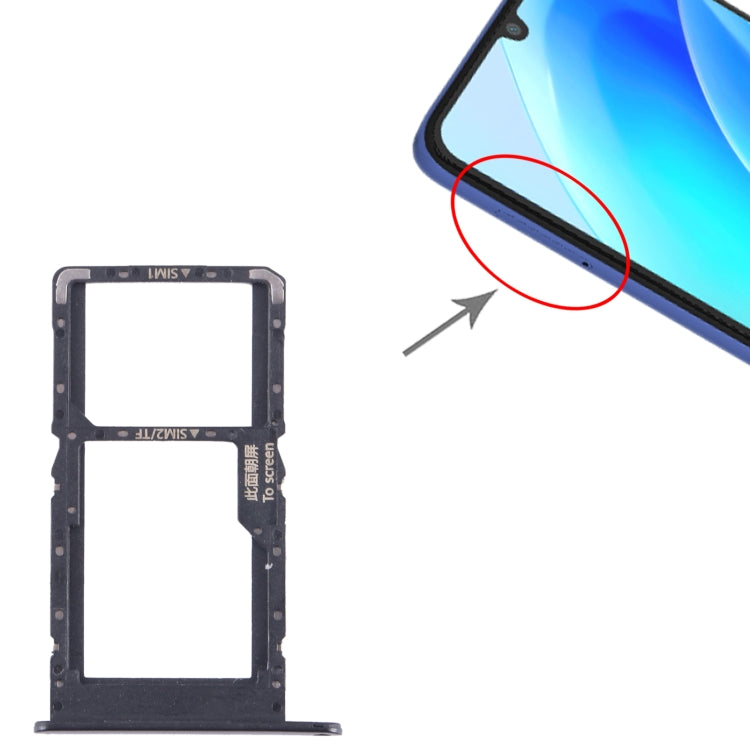 For Huawei nova Y70 SIM + SIM / Micro SD Card Tray (Black) - Card Socket by PMC TechLife | Online Shopping South Africa | PMC TechLife