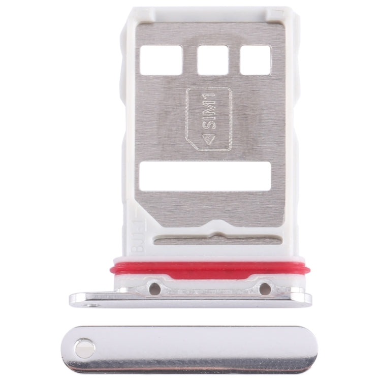 For Huawei Mate 50 Pro SIM Card Tray (Silver) - Card Socket by PMc TechLife | Online Shopping South Africa | PMc TechLife | Buy Now Pay Later Mobicred