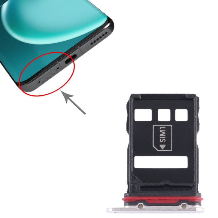 For Honor Magic4 Pro SIM + NM Card Tray (Silver) - Card Socket by PMc TechLife | Online Shopping South Africa | PMc TechLife | Buy Now Pay Later Mobicred