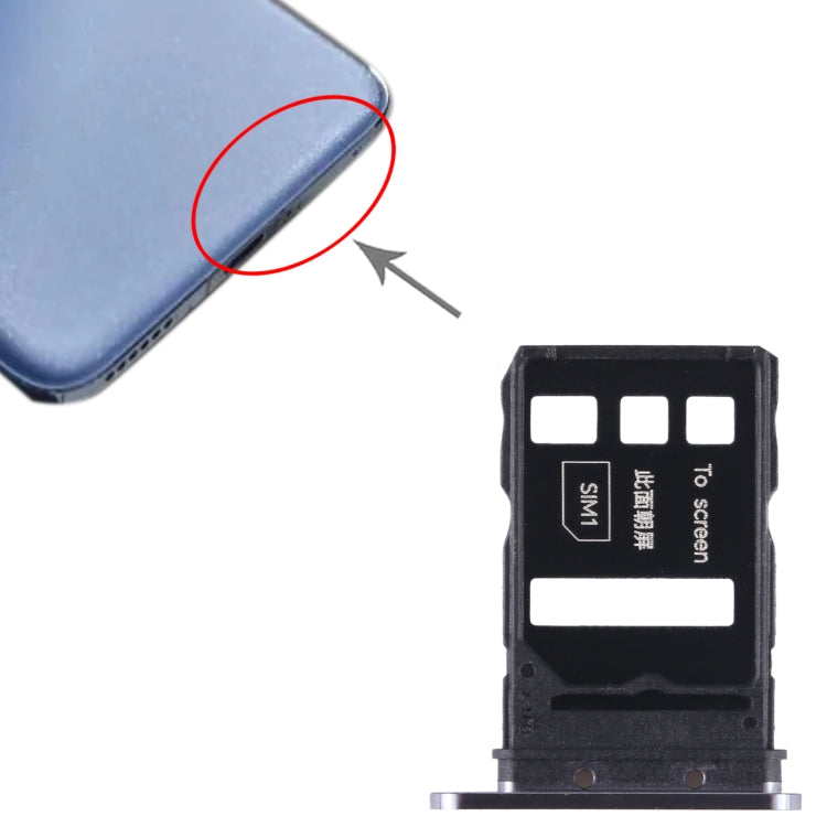 For Honor Magic5 SIM + SIM Card Tray (Black) - Card Socket by PMc TechLife | Online Shopping South Africa | PMc TechLife | Buy Now Pay Later Mobicred