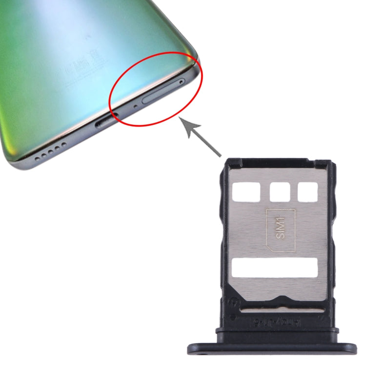 For Honor X9 SIM Card Tray (Black) - Card Socket by PMc TechLife | Online Shopping South Africa | PMc TechLife | Buy Now Pay Later Mobicred
