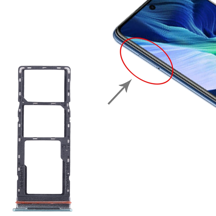 For Infinix Note 11i SIM Card Tray + SIM Card Tray + Micro SD Card Tray (Green) - Card Tray by PMC TechLife | Online Shopping South Africa | PMC TechLife