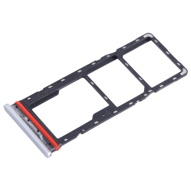 For Infinix Hot 12 Play NFC X6816C SIM Card Tray + SIM Card Tray + Micro SD Card Tray (White) - Card Tray by PMC TechLife | Online Shopping South Africa | PMC TechLife