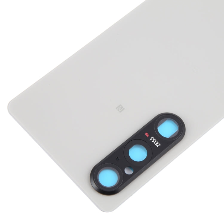 For Sony Xperia 1 V Original Battery Back Cover with Camera Lens Cover(Silver) - Back Cover by PMC TechLife | Online Shopping South Africa | PMC TechLife