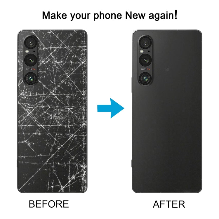 For Sony Xperia 1 V Original Battery Back Cover with Camera Lens Cover(Silver) - Back Cover by PMC TechLife | Online Shopping South Africa | PMC TechLife