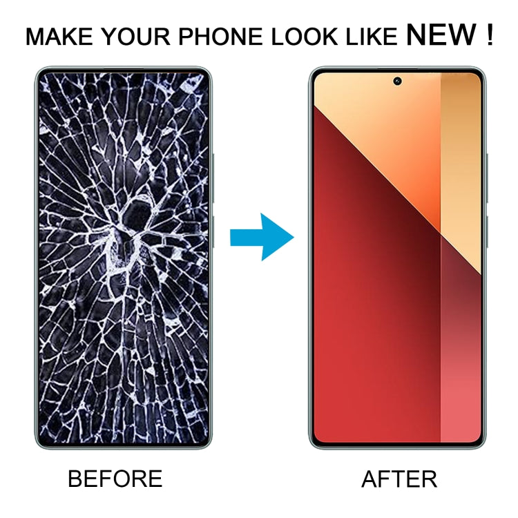 For Xiaomi Redmi Note 13 Pro 4G Original AMOLED Material LCD Screen Digitizer Full Assembly with Frame (Black) - free shipping - PMC TechLife - Order now!