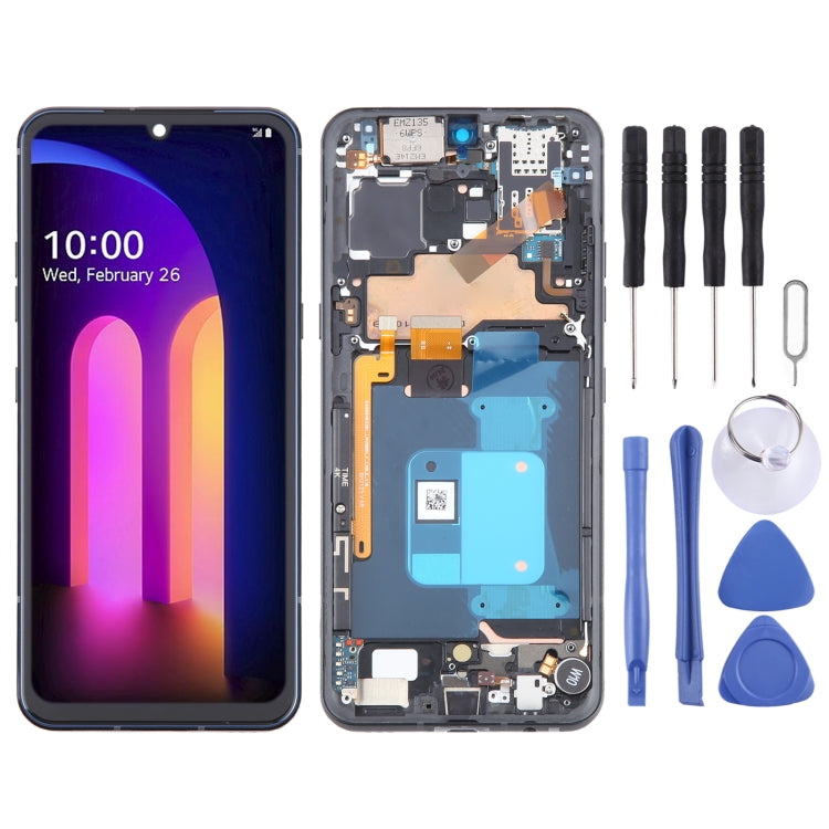 For LG V60 ThinQ US Version Original LCD Screen Digitizer Full Assembly with Frame (Black) - For LG by PMC TechLife | Online Shopping South Africa | PMC TechLife | Buy Now Pay Later Mobicred