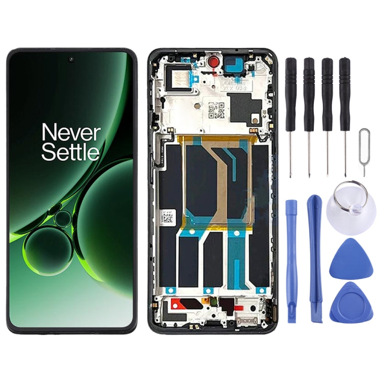 For OnePlus Nord 3 CPH2491 CPH2493 AMOLED Original LCD Screen Digitizer Full Assembly with Frame (Black) - LCD Screen by PMC TechLife | Online Shopping South Africa | PMC TechLife | Buy Now Pay Later Mobicred