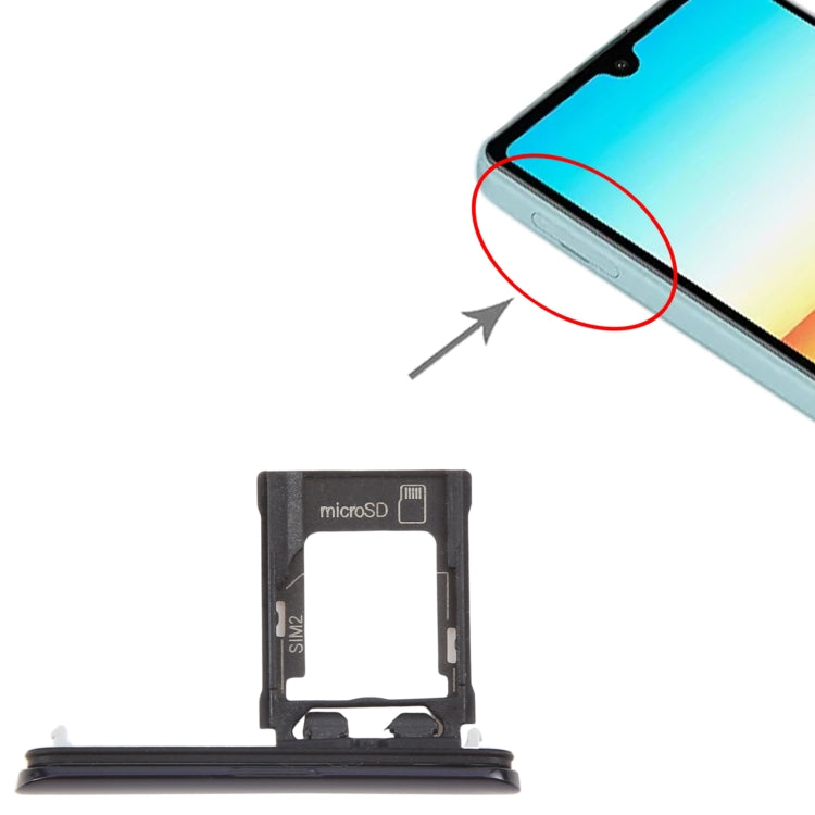For Sony Xperia Ace SIM + Micro SD Card Tray (Black) - Card Tray by PMc TechLife | Online Shopping South Africa | PMc TechLife | Buy Now Pay Later Mobicred