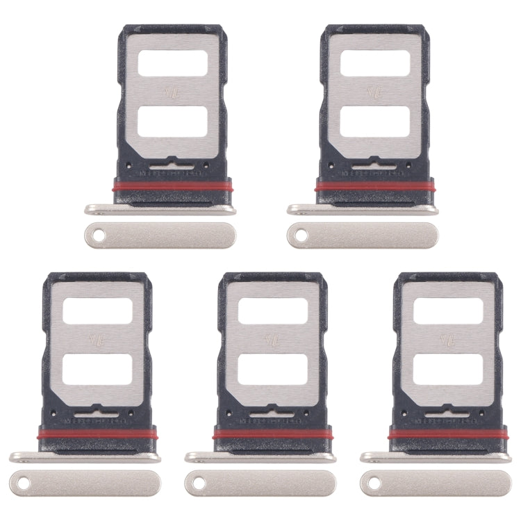 For Infinix Note 40 Pro 4G X6850 5pcs SIM Card Tray + SIM Card Tray (Gold) - Card Tray by PMc TechLife | Online Shopping South Africa | PMc TechLife | Buy Now Pay Later Mobicred
