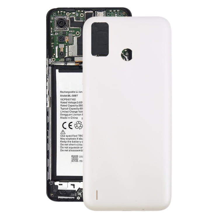 For Tecno Spark 6 Go Original Battery Back Cover(White) - Back Cover by PMc TechLife | Online Shopping South Africa | PMc TechLife | Buy Now Pay Later Mobicred