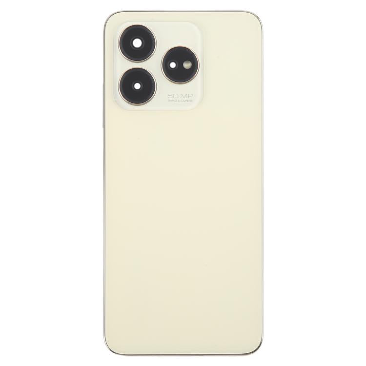 For ZTE Axon 60 / V60 Z2356 Glass Battery Back Cover with Middle Frame / Camera Lens Cover(Gold) - For ZTE by PMC TechLife | Online Shopping South Africa | PMC TechLife | Buy Now Pay Later Mobicred