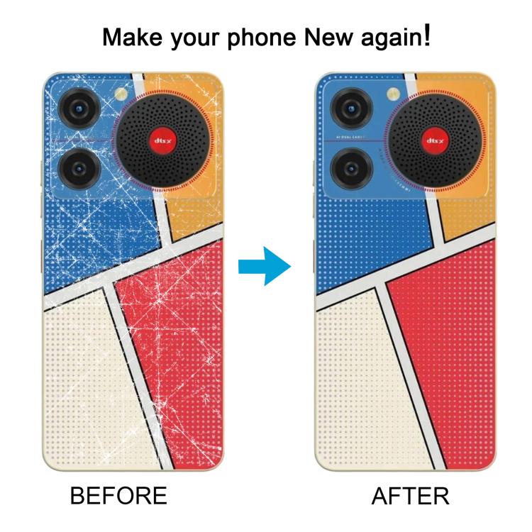 For ZTE nubia Music Z2353 Glass Battery Back Cover with Adhesive(Multicolour) - For ZTE by PMC TechLife | Online Shopping South Africa | PMC TechLife | Buy Now Pay Later Mobicred