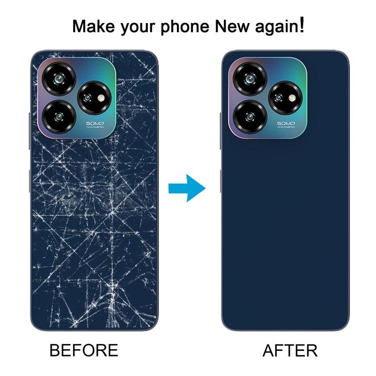 For ZTE Blade V60 Design Z2350 Glass Battery Back Cover with Middle Frame / Camera Lens Cover(Gold) - For ZTE by PMC TechLife | Online Shopping South Africa | PMC TechLife | Buy Now Pay Later Mobicred