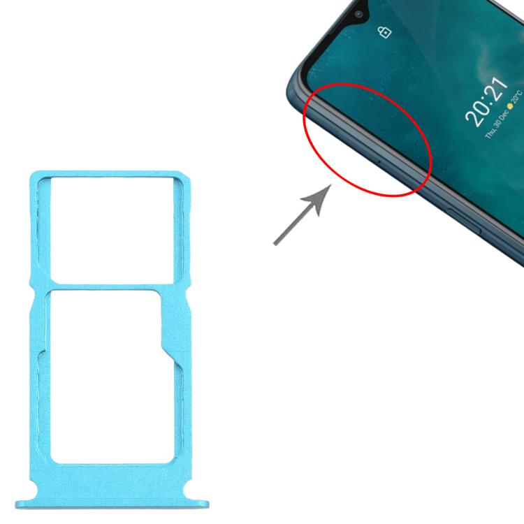 For Nokia G50 Original SIM Card Tray + SIM Card Tray / Micro SD Card Tray (Blue) - Card Tray by PMc TechLife | Online Shopping South Africa | PMc TechLife | Buy Now Pay Later Mobicred