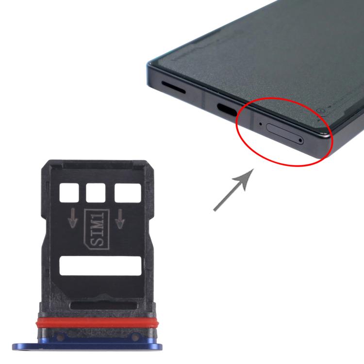 For ZTE nubia RedMagic 7s Pro NX709S SIM Card Tray + SIM Card Tray (Blue) - For ZTE by PMc TechLife | Online Shopping South Africa | PMc TechLife | Buy Now Pay Later Mobicred