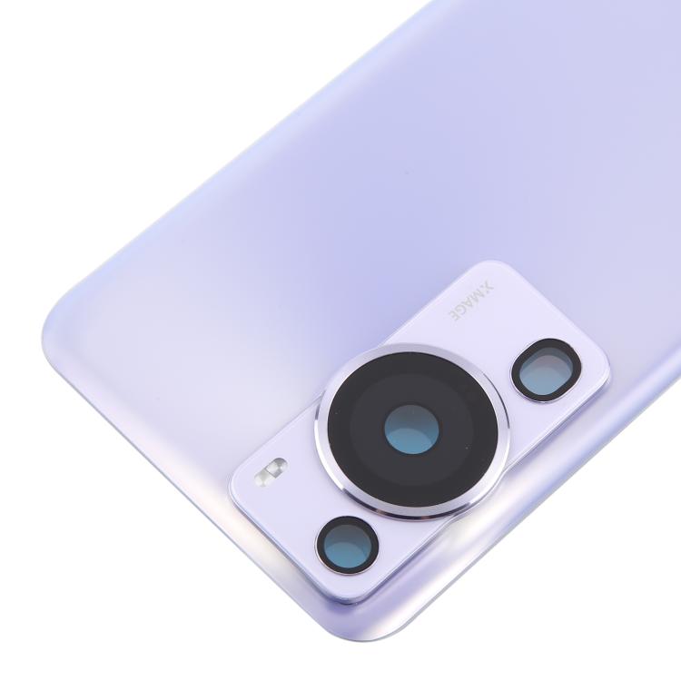 For Huawei P60 Pro Battery Back Cover with Camera Lens Cover(Purple) - Back Cover by PMc TechLife | Online Shopping South Africa | PMc TechLife | Buy Now Pay Later Mobicred